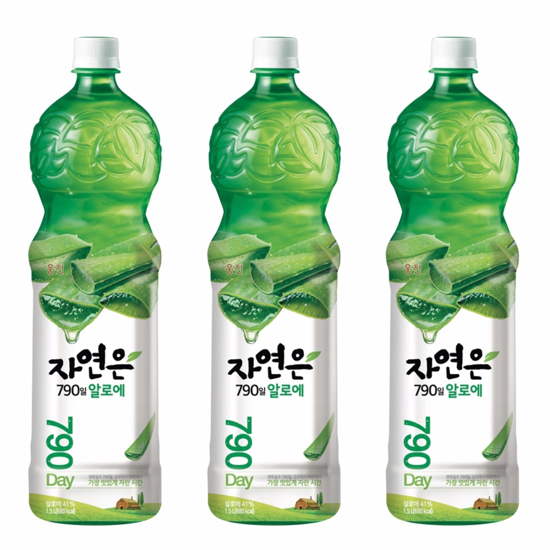 Combo 3 chai Nước nha đam Woongjin chai 1.5L