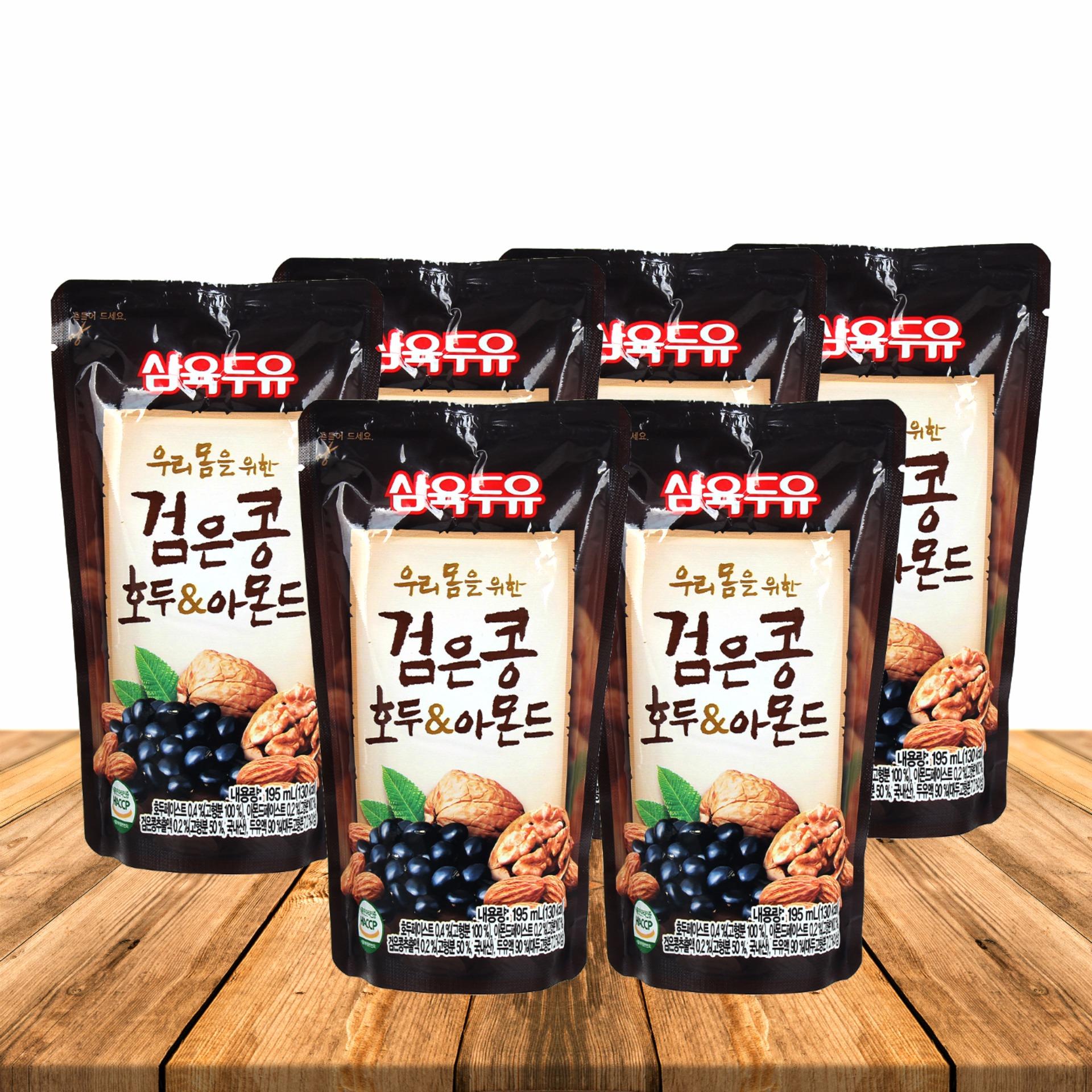 Combo 6 Túi Sữa Óc Chó Hạnh Nhân Hàn Quốc 195ml