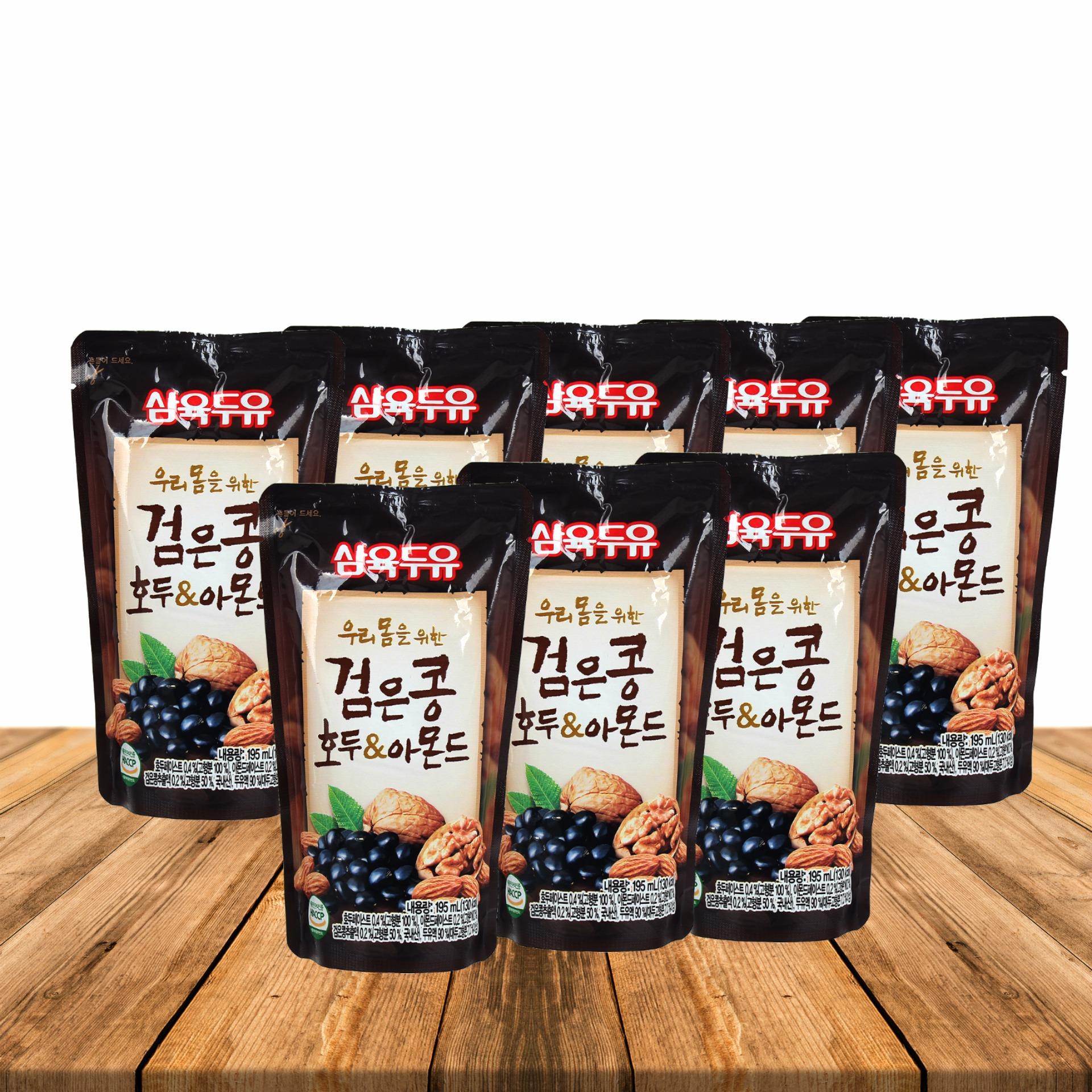 Combo 8 Túi Sữa Óc Chó Hạnh Nhân Hàn Quốc 195ml