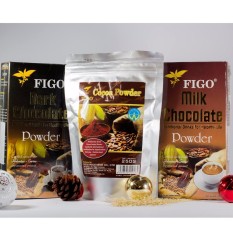 Mẫu sản phẩm Combo Bột cacao nguyên chất 250g + Bột dark Chocolate 80% 250g + Bột milk chocolate 60% 250g  