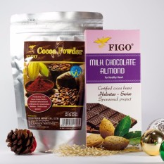 Giá Sốc Combo Bột cacao nguyên chất 250g + Chocolate Hạnh nhân Figo 100g  