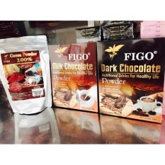 Combo Bột cacao nguyên chất Figo 500gram+Bột Socola 80% 500gram+Bột Socola 60% 500gram Figo