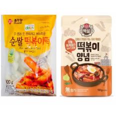 Giá Niêm Yết ComBo Sốt bánh gạo cay ngọt (150g) + Bánh gạo Tokbokki 500g Hàn Quốc Nhập Khẩu