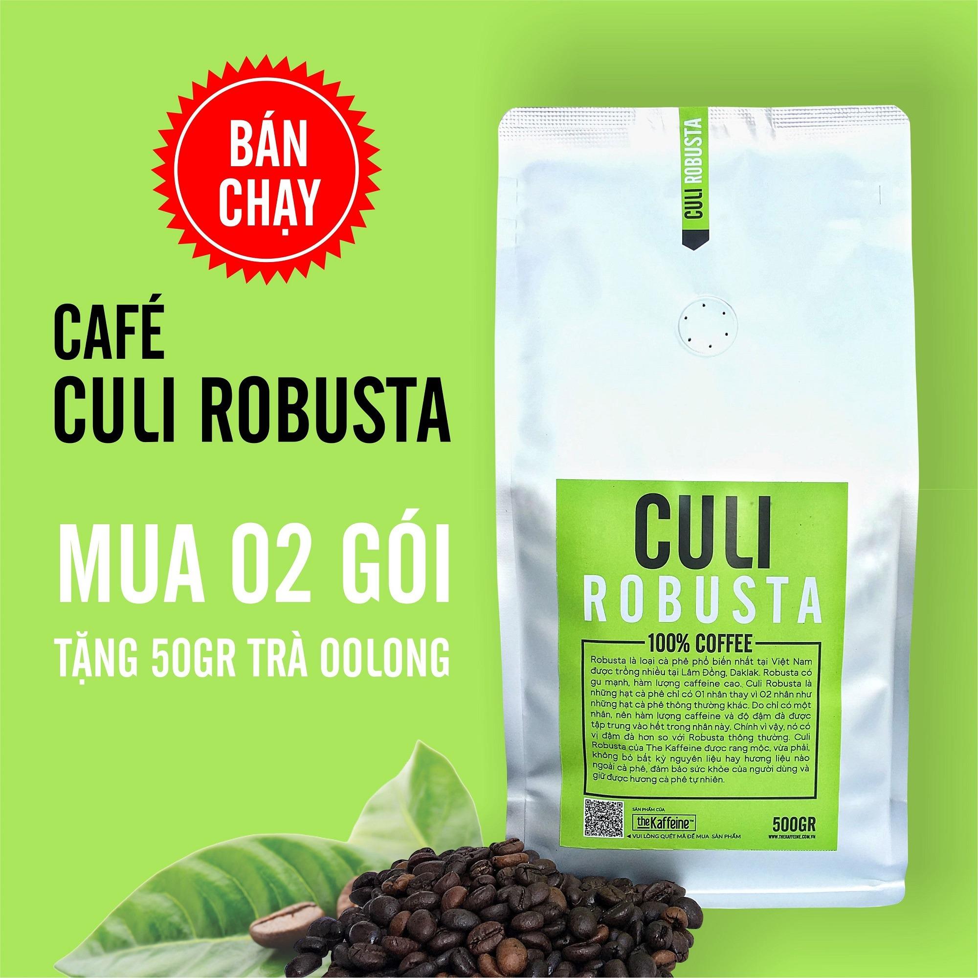 Cà phê Culi Robusta nguyên chất 500g - The Kaffeine