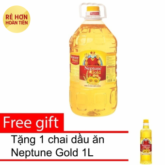 Dầu ăn Neptune Gold 5L + Tặng 1 chai dầu ăn Neptune Gold 1L  