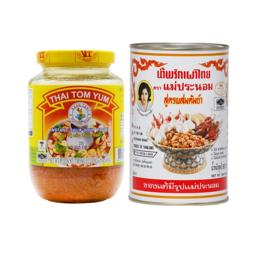 Dầu Sa Tế Thái Lan 900g + Sốt Lẩu Thái ;Lan Tom Yum Paste loại ngon chuyên làm món ăn...