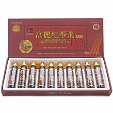 Hộp 10 ống dịch chiết xuất Nhung Hươu Hồng Sâm 6 năm KGS thượng hạng (10 ống x 20ml)