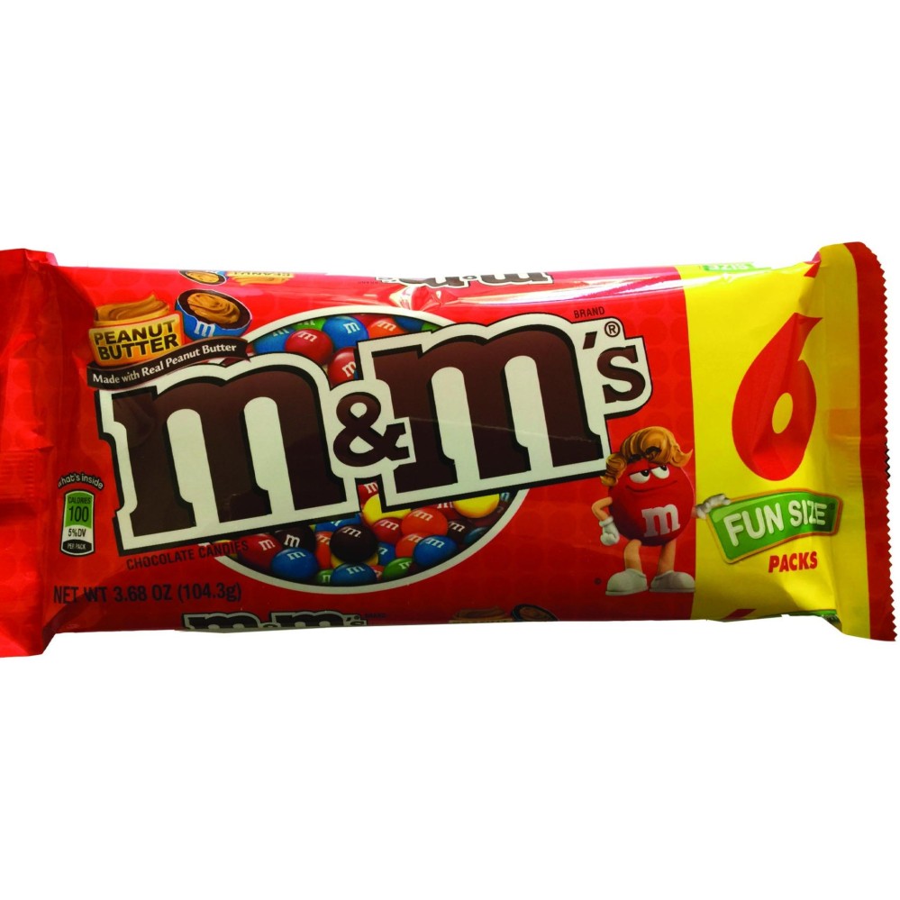 Kẹo socola nhân bơ đậu phộng M&M's Peanut Butter Fun size 104.3g - Mỹ