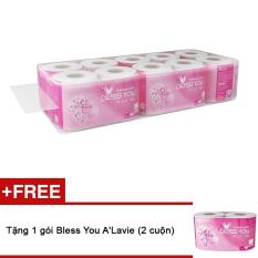Lốc 10 cuộn giấy vệ sinh Bless You A’Lavie + Tặng gói 2 cuộn cùng loại