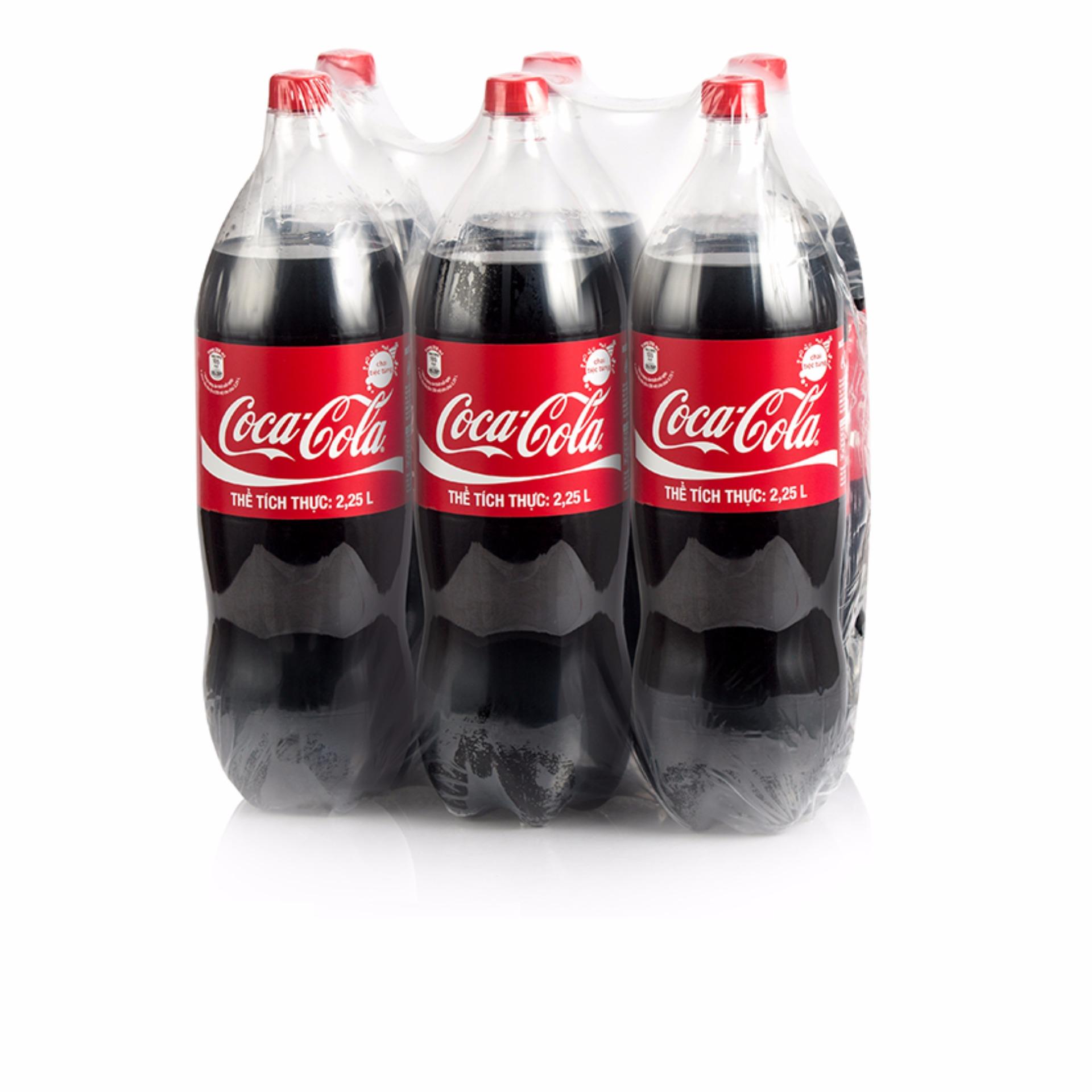 Nước ngọt có ga Coca-Cola lốc 6 chai 2.25L