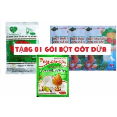 Mua 01 Gói Trà Xanh Thái Lan 200g + 03 Gói Bột Rau Câu Con Cá Dẻo (10G/Gói) TẶNG 01 GÓI BỘT CỐT DỪA 50G
