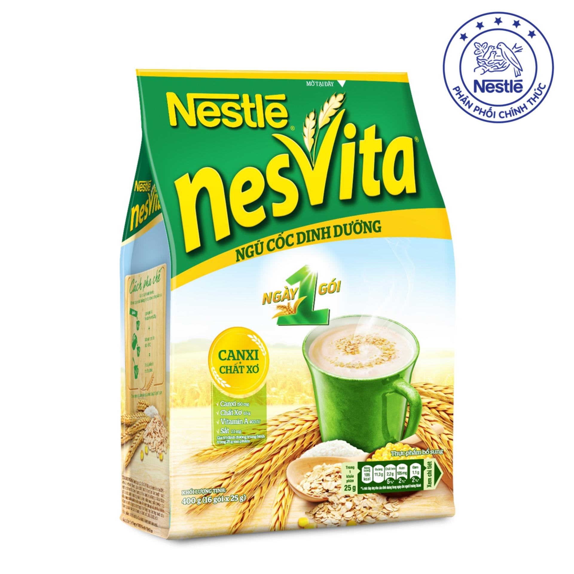 Ngũ Cốc Dinh Dưỡng Nestlé NESVITA Ngày 1 Gói ( 16 Gói x 25g/gói)