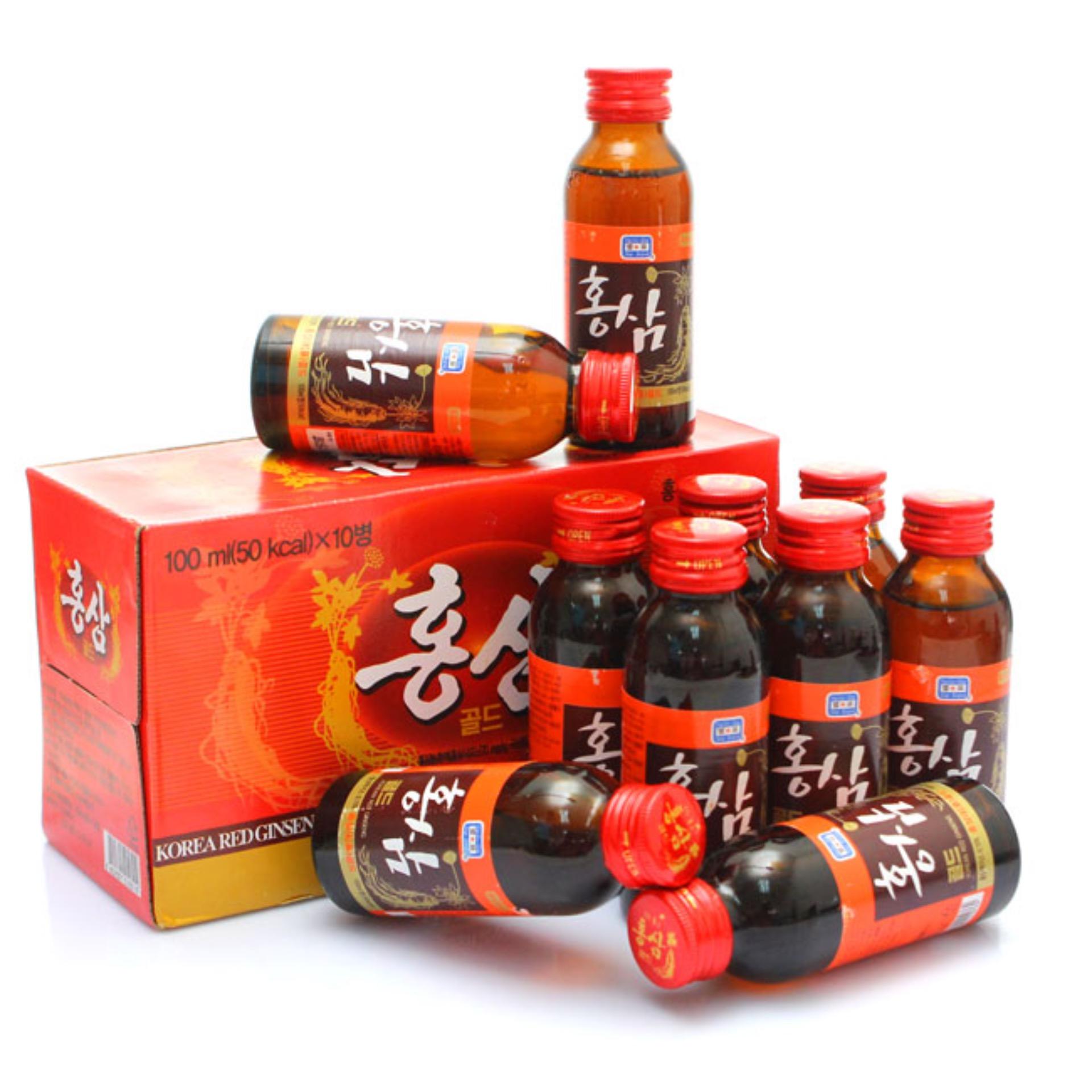 Nước hồng sâm Hàn Quốc hộp 10 chai x 100ml