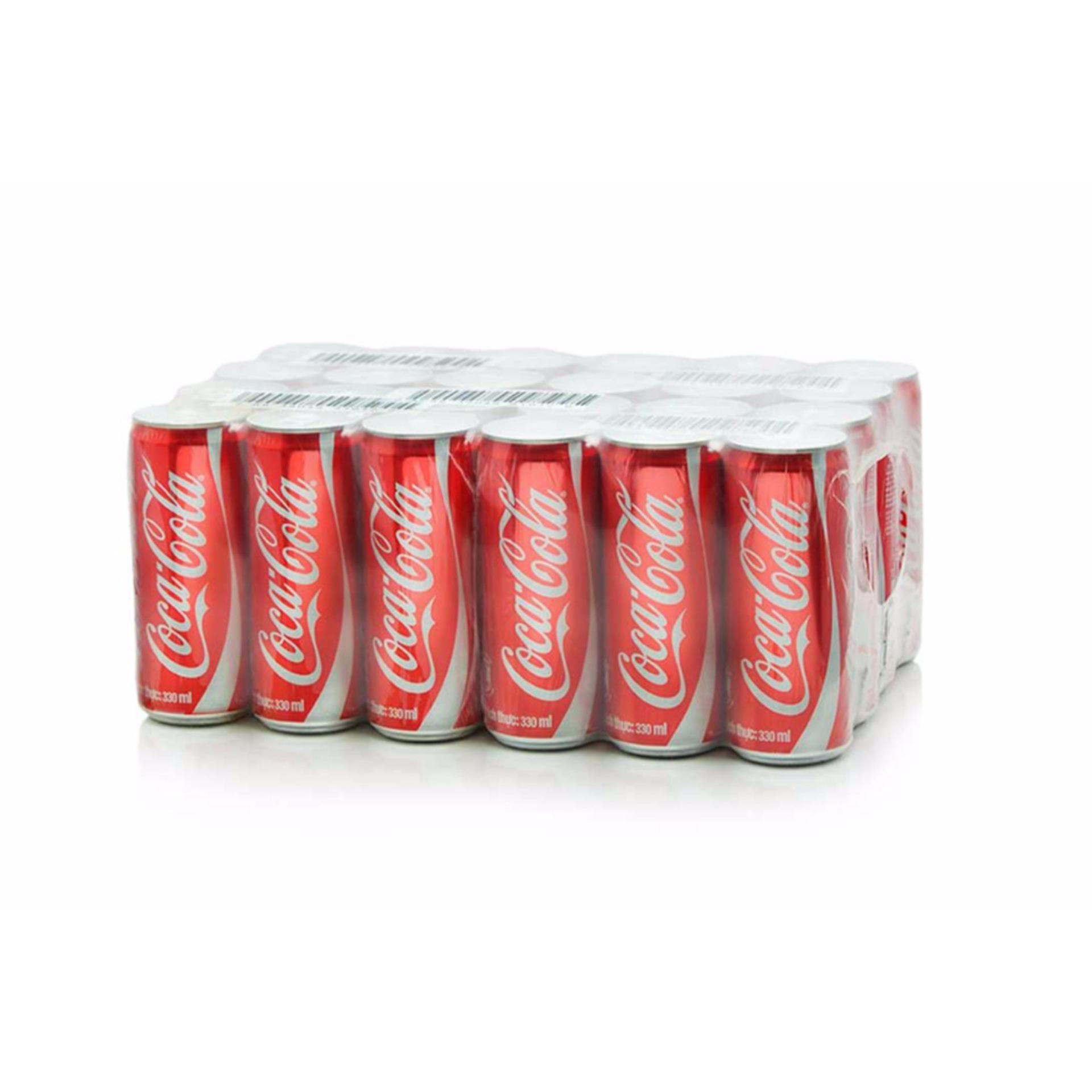 Nước ngọt Coca Cola sleek thùng 24 lon cao 330ml
