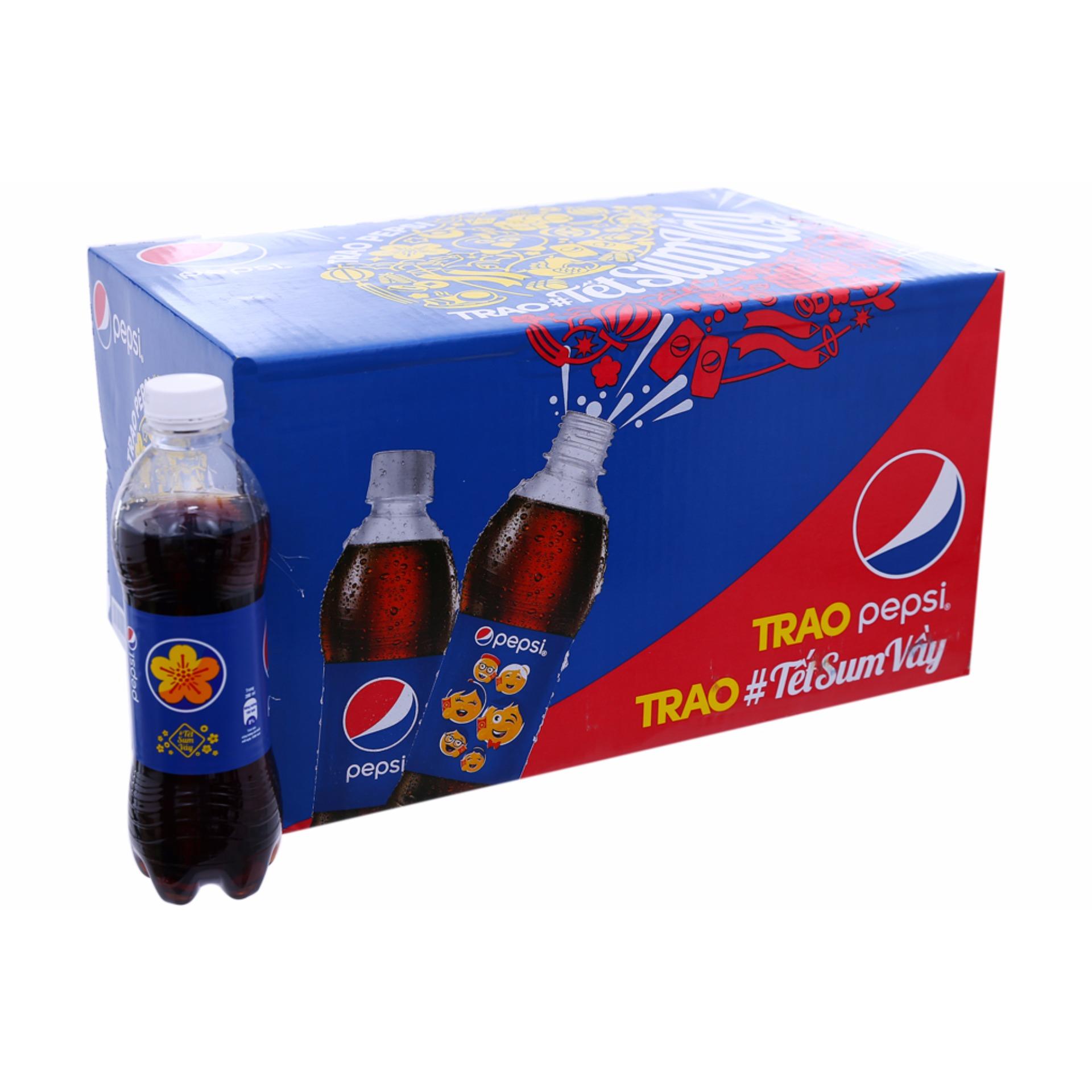 Nước ngọt Pepsi Cola thùng 24 chai x 390ml