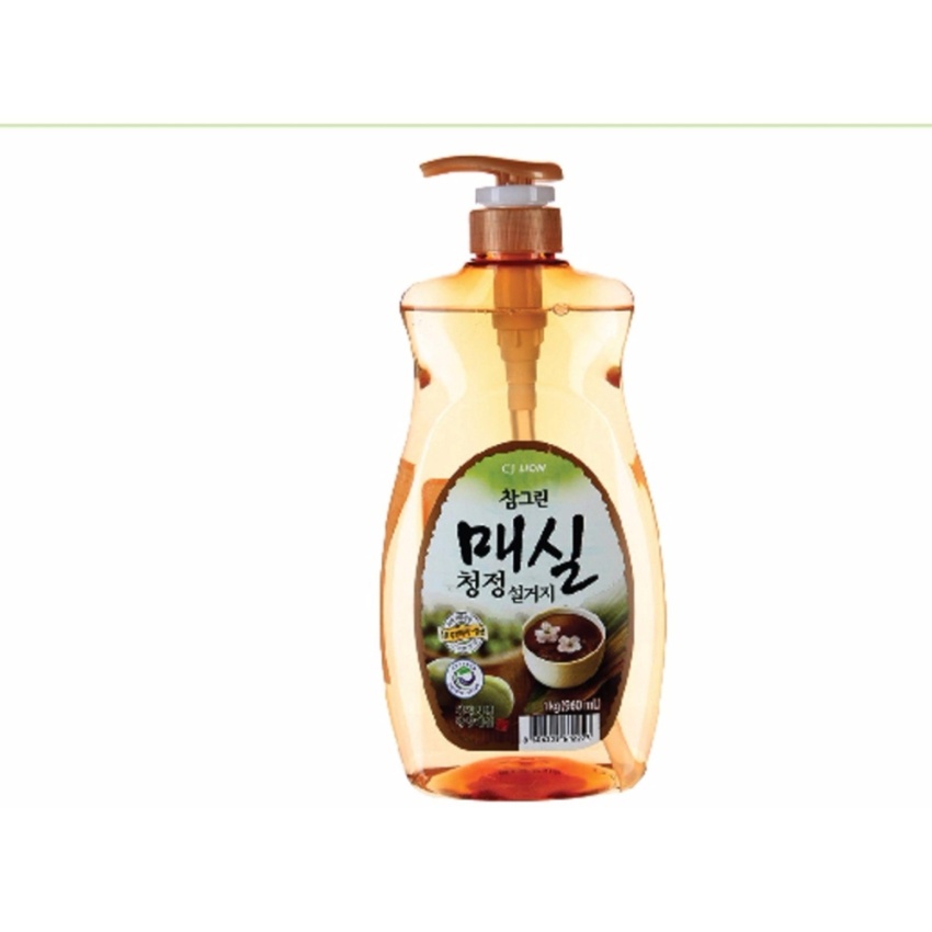 Hình ảnh Nước rửa các loại Rau Quả và Chén Bát CJ Lion Real Green tinh chất Quả Mơ