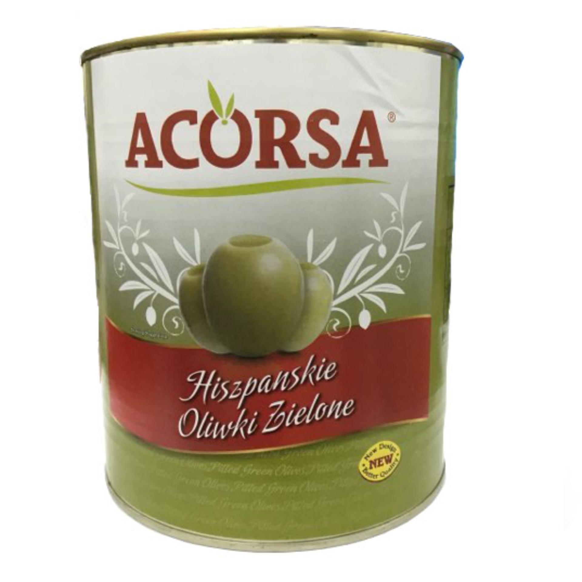 Olives Xanh không hạt Acorsa Medium Pitted Green Olives 3 Kg