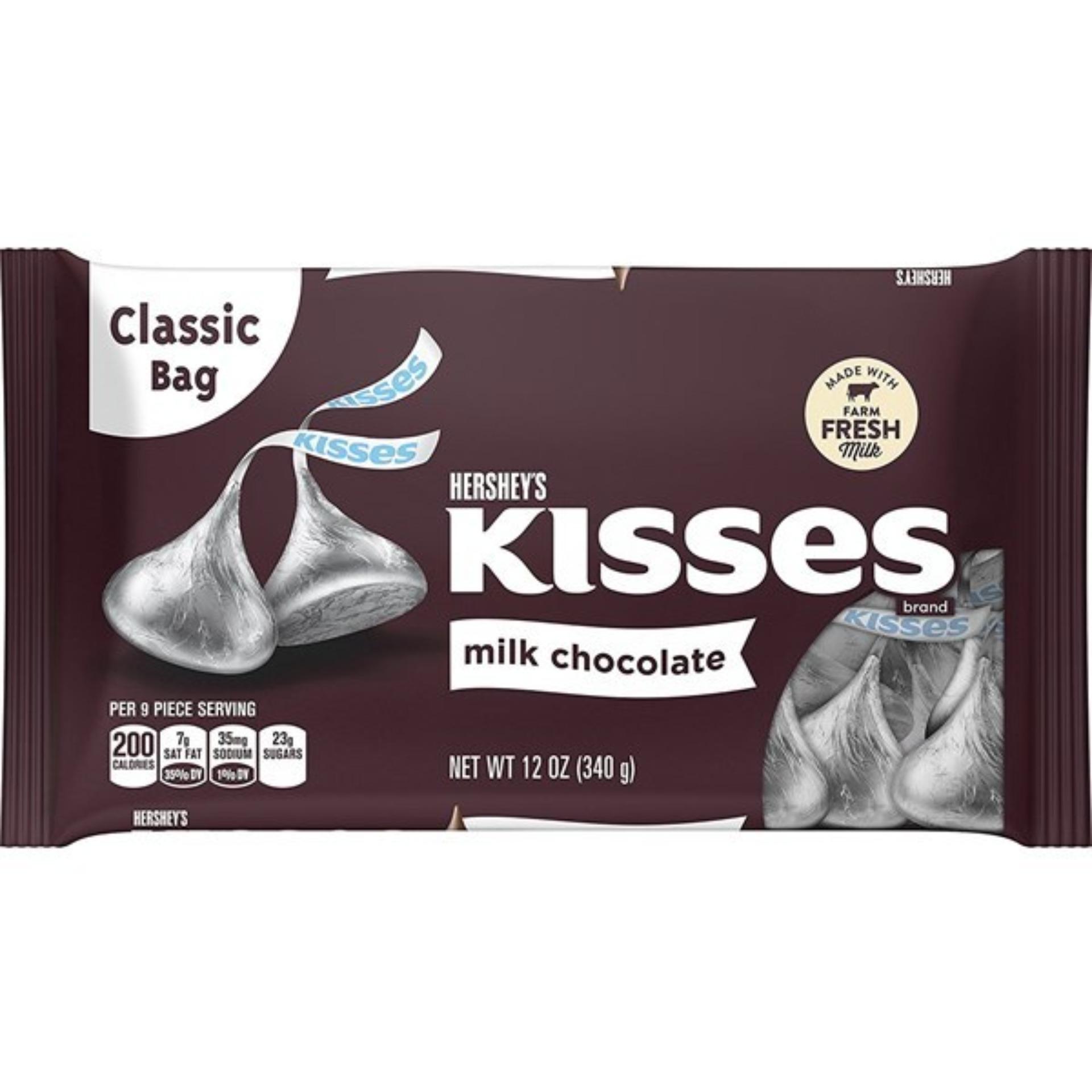 Socola Hershey's Kisses Milk Chocolate USA 340g