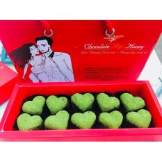 Socola trái tim 10 viên matcha trà xanh – Quà tặng sinh nhật – Socola valentine