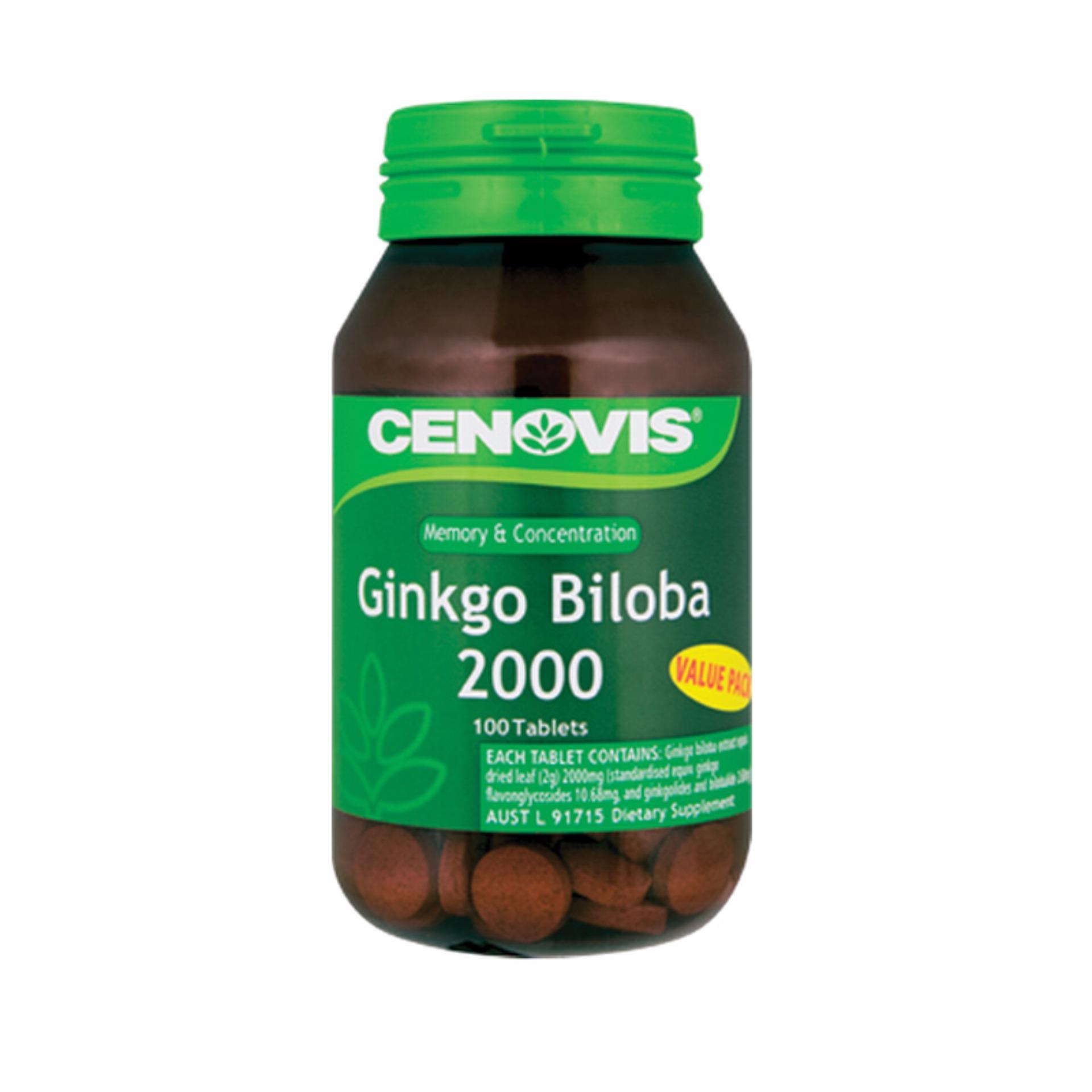 Thực phẩm bổ não tăng cường trí nhớ Cenovis Ginkgo Biloba 2000 100 viên