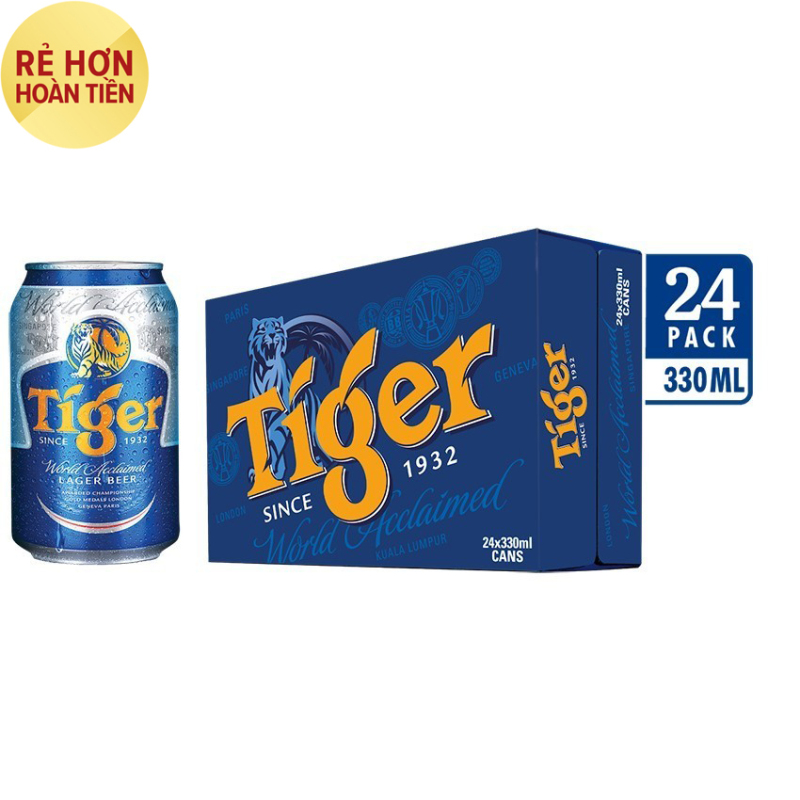 Nơi bán Thùng 24 lon bia Tiger 330ml