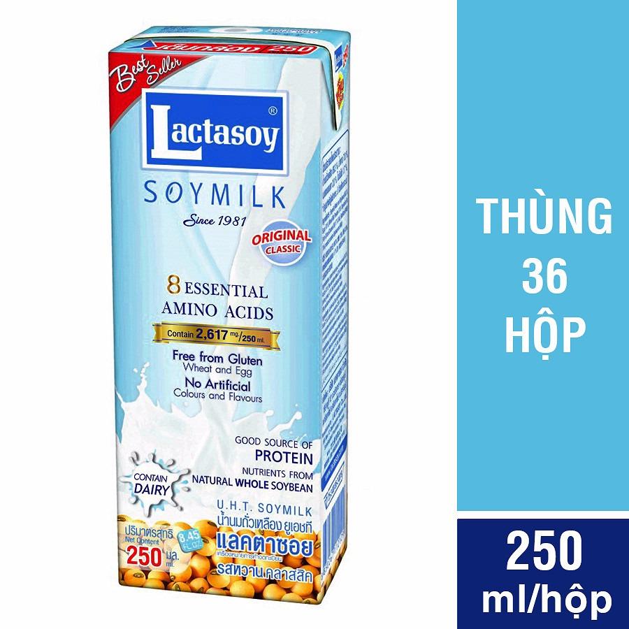 Sữa đậu nành Lactasoy nguyên chất 250ml