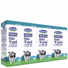 Thùng 48 Hộp Sữa tươi tiệt trùng Vinamilk 100% Không Đường 180ml