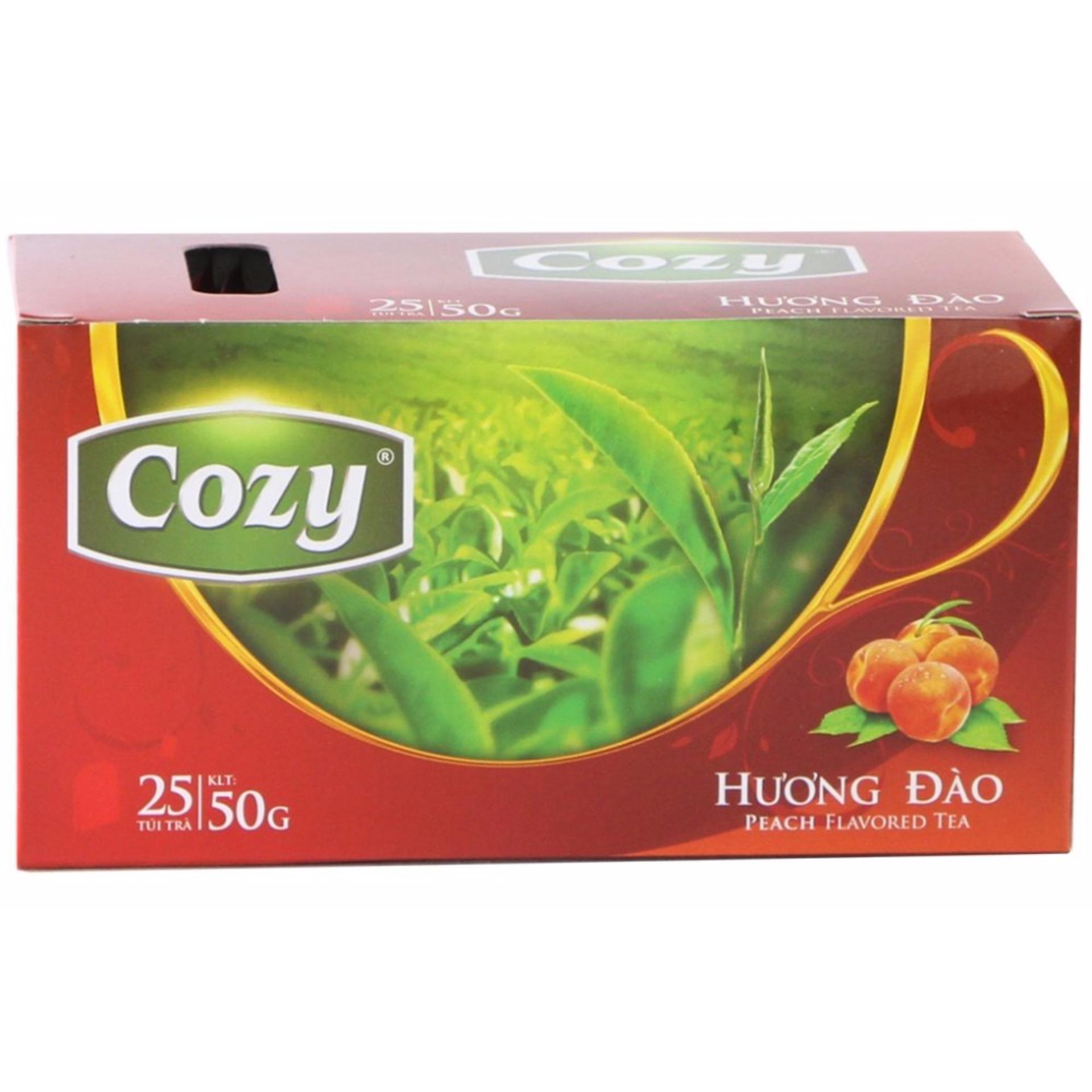 Trà Cozy hương Đào túi lọc 2g (hộp 20 gói)