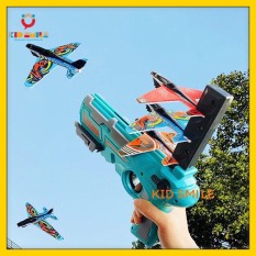 Đồ chơi trẻ em máy bắn máy bay xa từ 3 đến 8 mét ( không dùng pin chơi được lâu dài ) nhựa ABS cao cấp cho trẻ em từ 3 tuổi trở lên