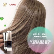 kem nhuộm tóc màu nâu khói lạnh (kèm oxi và găng tay)