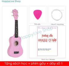 Đàn Ukulele Soprano Gỗ (cần gỗ) – Tặng sách học + phím gảy + dây dự phòng – Việt Hoàng Phong