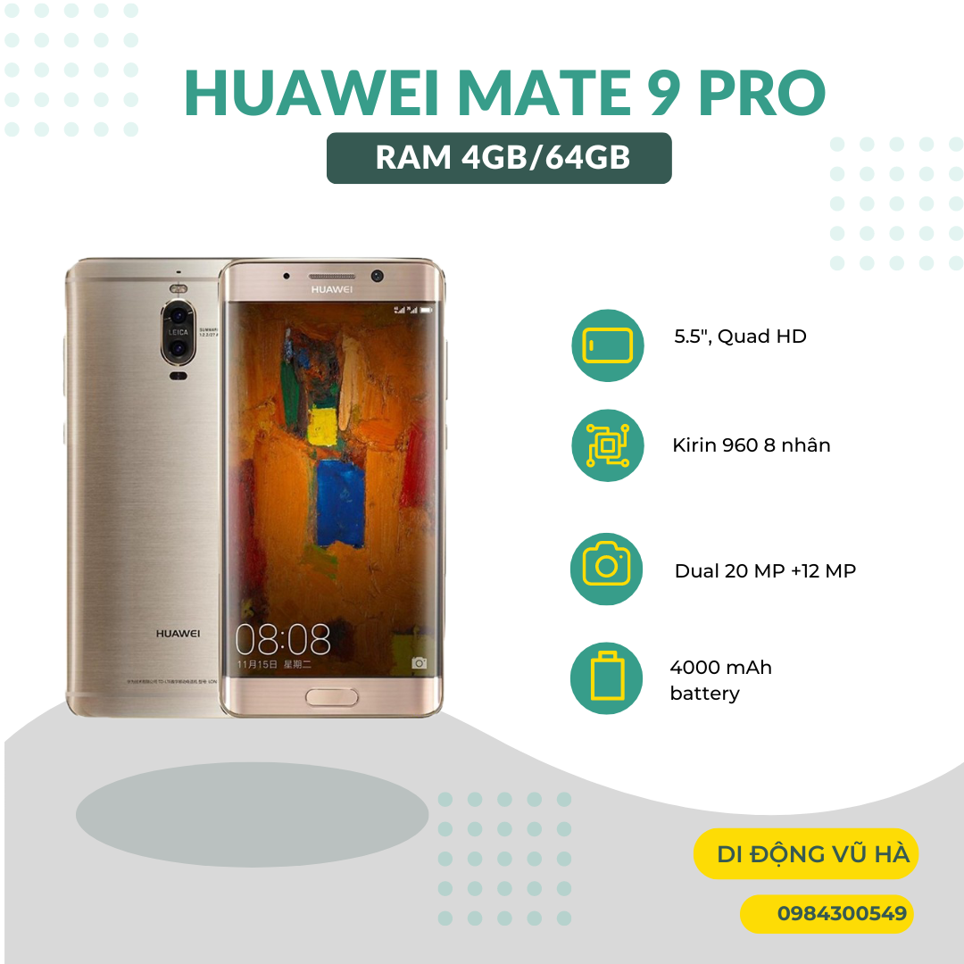 Điện thoại Huawei Mate 9 Pro 2sim ram 4/64