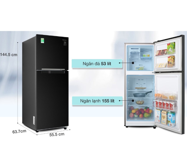 [GIAO HCM] [Trả góp 0%] Tủ lạnh Samsung Inverter 208 lít RT20HAR8DBU/SV Mới 2020 - BẢO HÀNH CHÍNH HÃNG 2...