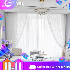 Napearl Rèm cửa vải tuyn màu trơn kích thước 100X260CM thích hợp trang trí phòng khách – INTL