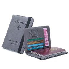 Pqadvance kinh doanh đa chức năng dụng cụ ngoài trời RFID chặn Ví đựng xu Ví đựng tài liệu túi lưu trữ ID thẻ ngân hàng cuốn sách hộ chiếu Túi đựng Hộ chiếu Ví trường hợp hộ chiếu Bìa