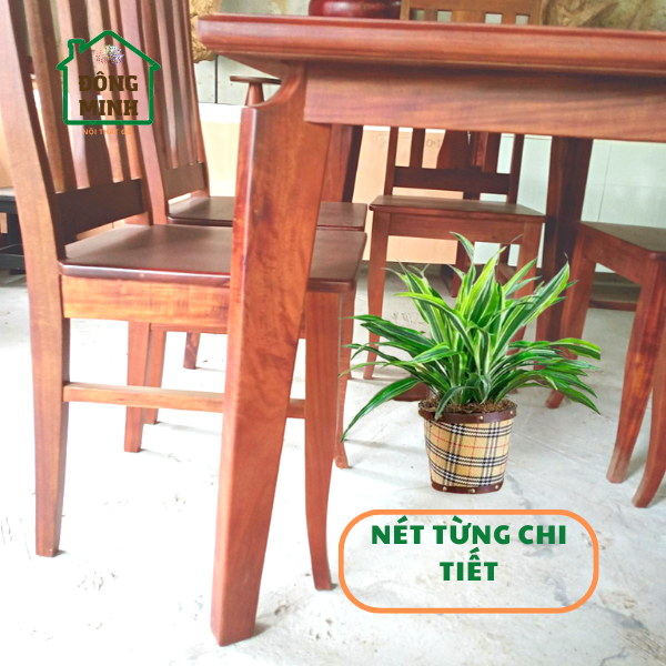 Bộ bàn ghế ăn gỗ tràm bông vàng tự nhiên -HCM