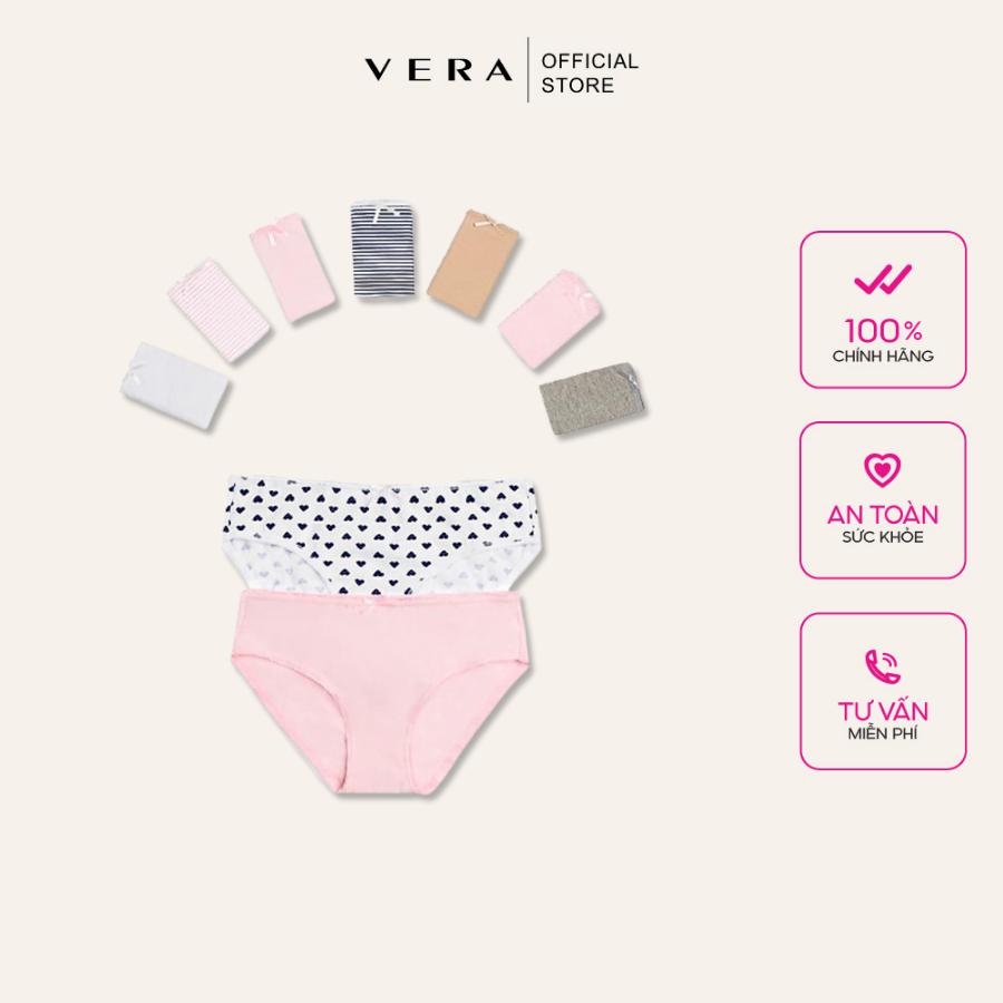 Combo 10 quần lót nữ cotton có họa tiết VERA 8397