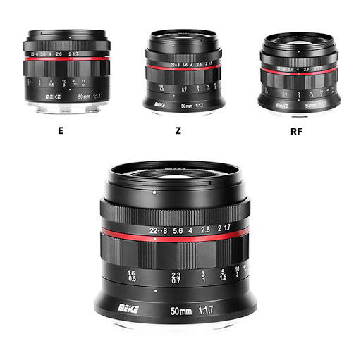 Ống kính Meike 50mm F1.7 Full-Frame và APS-C cho Fujifilm, Sony E/FE, Canon EOS M, Nikon Z, Canon RF, Leica...