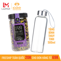 Trà Hoa Đậu Biếc Sấy Khô Nguyên Bông DK Harvest – 100g – rất tốt để ngăn ngừa vết nhăn và các dấu hiệu lão hóa da của tuổi tác. Tặng kèm bình thủy tinh 500ml