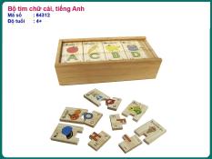 ĐỒ CHƠI BỘ GHÉP HÌNH HỌC CHỮ CÁI, TIẾNG VIỆT TIẾNG ANH – WOODEN TOY FOR KID