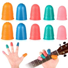 【CW】 10 Fingers Cover Protective Rubber Tips Guitar Supplies Long lasting Practicing Accessories Protector