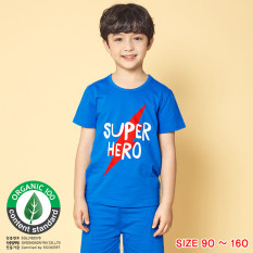 Đồ bộ ngắn tay mặc nhà cotton mịn cho bé trai U3024 – Unifriend Hàn Quốc, Cotton Organic
