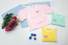 Áo sơ sinh dài tay Baby Born màu cài vai cho bé