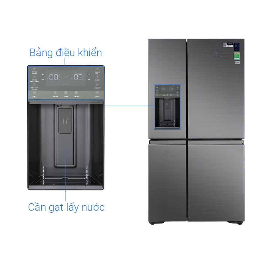 Tủ Lạnh Electrolux Inverter 609 Lít EQE6879A-B - Bảo Hành 24 Tháng - Hàng Chính Hãng