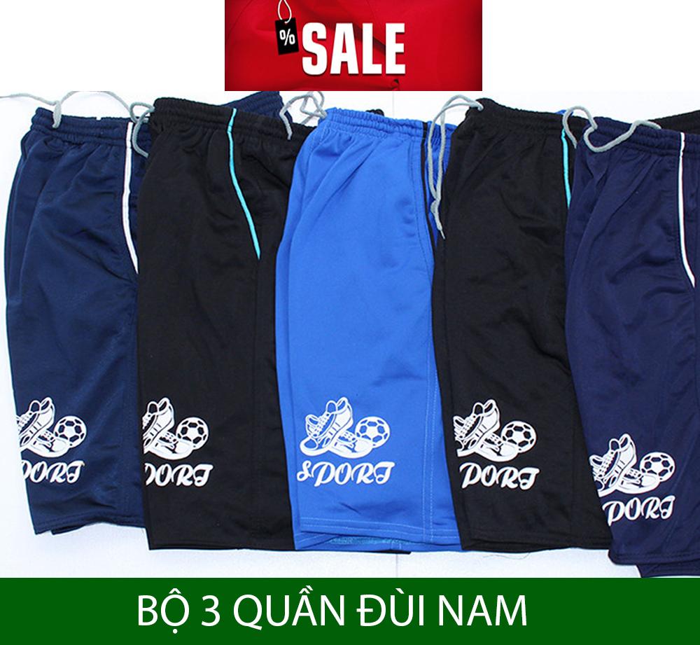 Bộ 3 Quần Short Đùi nam vải thun Sport