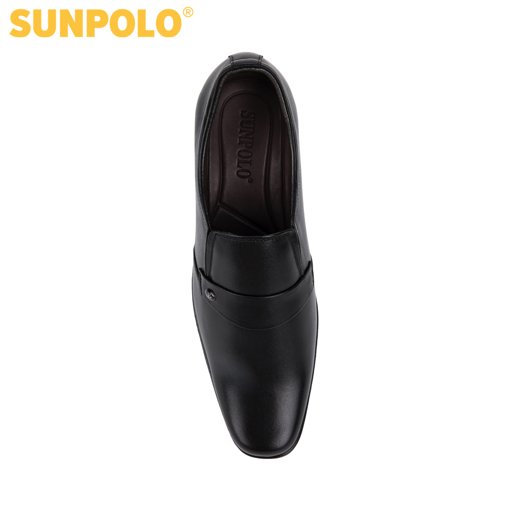 Giày Nam Da Bò Công Sở SUNPOLO SPH120 (Đen)