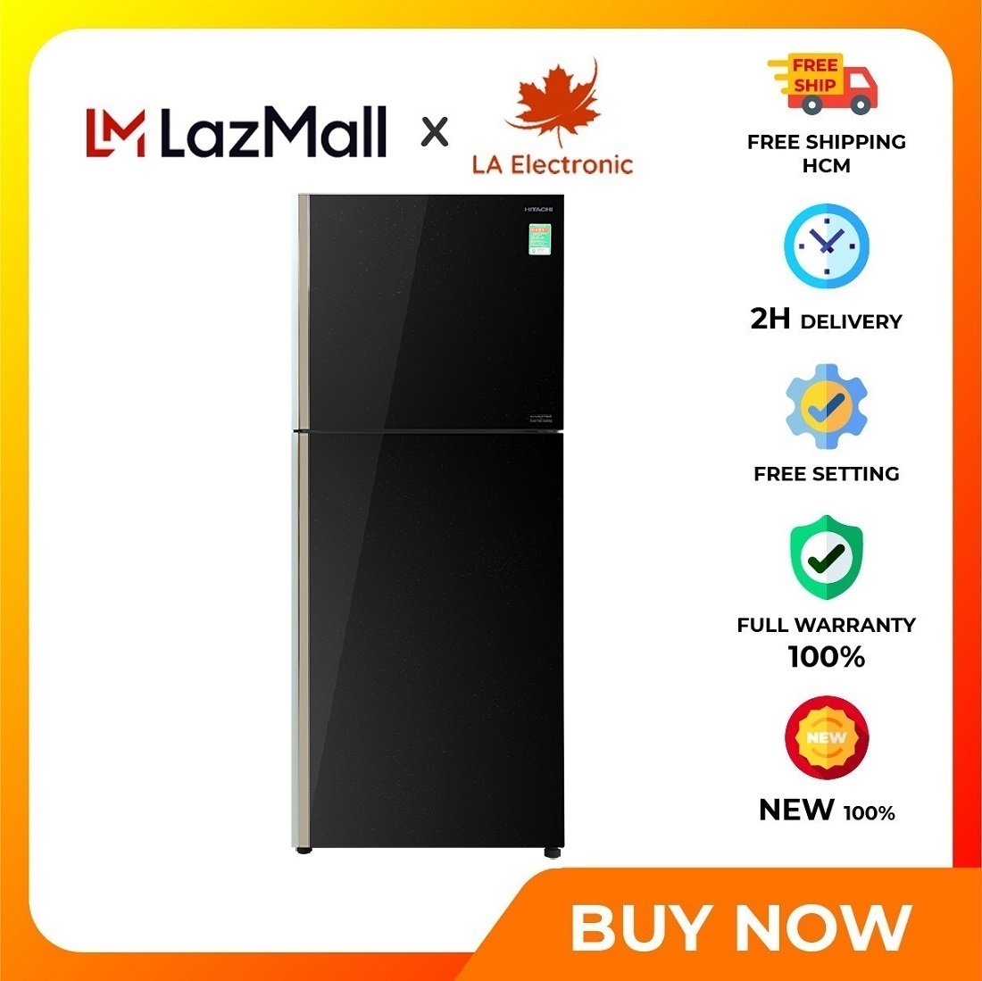 Tủ lạnh Hitachi Inverter 406 lít R-FVX510PGV9(GBK) - Miễn phí vận chuyển HCM - Khay đá di động Đệm cửa...