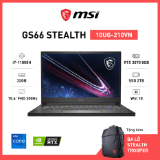 MSI GS66 Stealth 11UG-210VN (i7-11800H | 32GB | 2TB | GeForce RTX™ 3070 8GB | 15.6′ FHD 300Hz | Win 10)