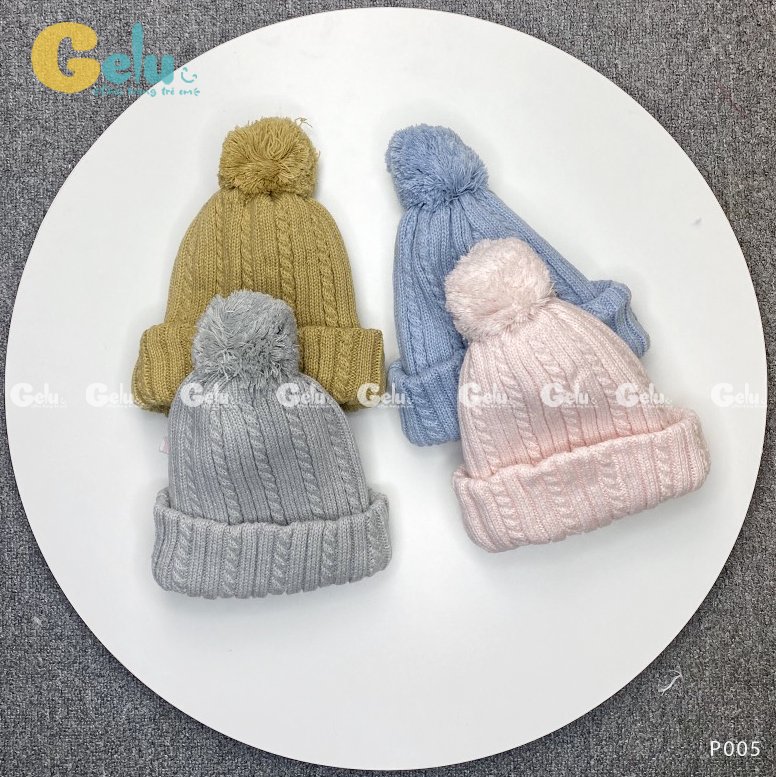 Mũ len kết hợp khăn quàng cổ cho bé từ 1-10 tuổi - Gelukids