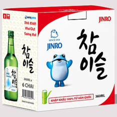 SET 6 chai soju vị hoa quả (TẶNG 2 LY THỦY TINH) – 소주 과일 향 6 병 세트